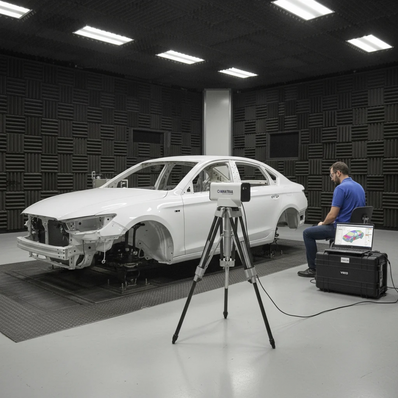 Mappatura delle vibrazioni della carrozzeria nei test NVH