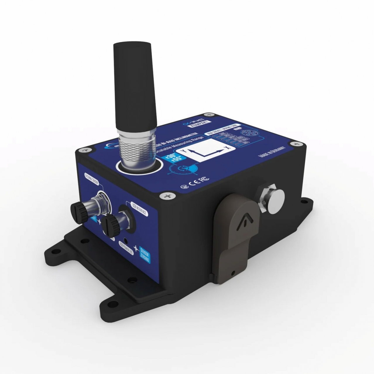  Inclinometro biassiale LoRaWAN compatto ad alta precisione per gru, ponti e sorveglianza geotecnica