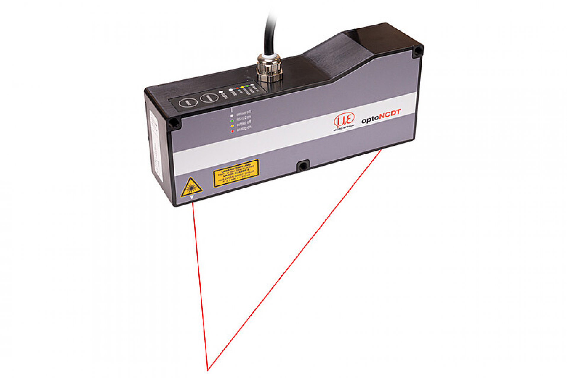 Sensore laser long-range con campo di 1000 mm, da 1 a 2 m dal target